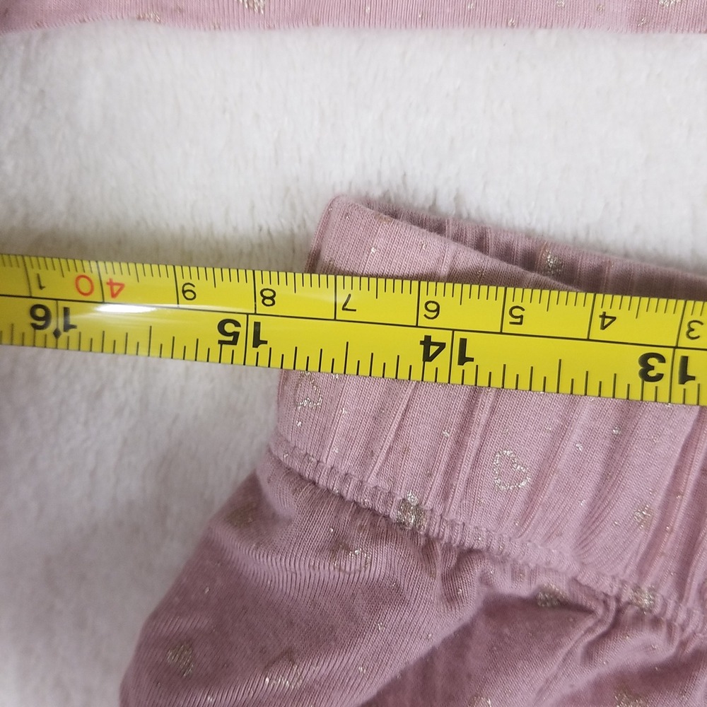 Victoria's Secret Pajama Set Women Medium Pink Excellent Heart Print Ribbed 2pc - Picture 6 of 9